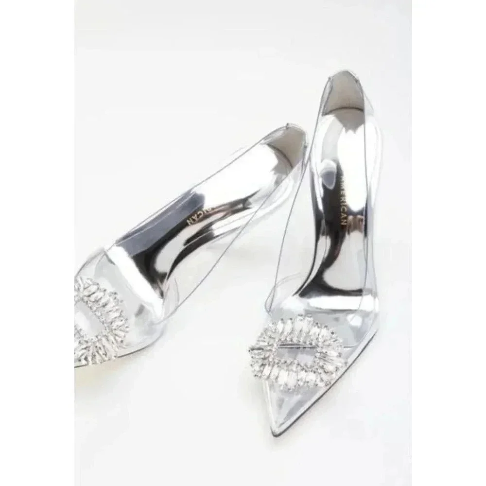 NIB NEW Good American Cinder-F*cking-Rella Pumps SZ 9